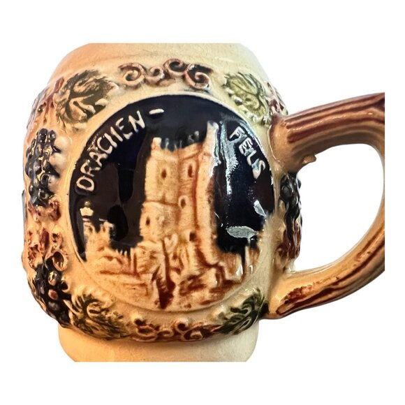 Gerzit Gerz Castles On The Rhine Vintage Beer Stein Mug Set Of 3 Made In Germany - Picture 8 of 9